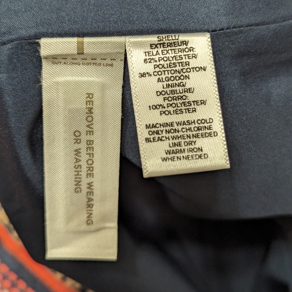 Ann Taylor Loft blue red striped skirt size 16 - Picture 8 of 8